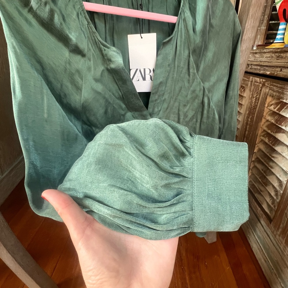 Zara Emerald Blouse